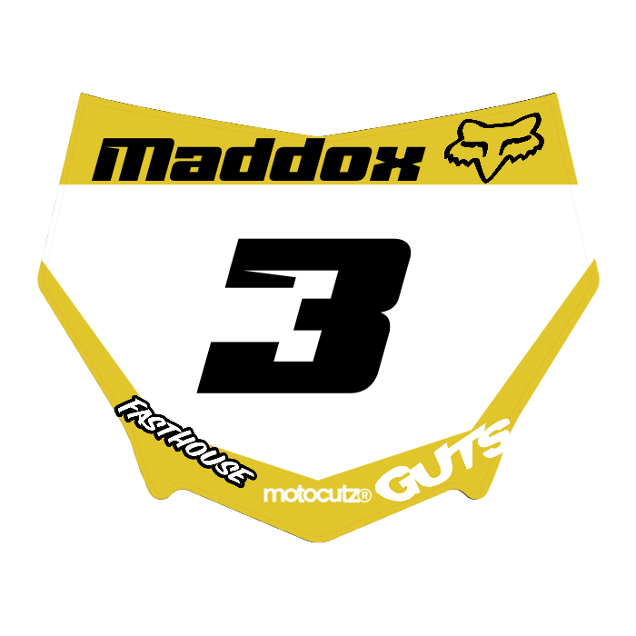 CUSTOM MOTOCUTZ FRONT PLATE DECAL
