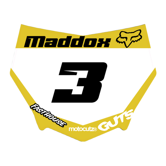 CUSTOM MOTOCUTZ FRONT PLATE DECAL