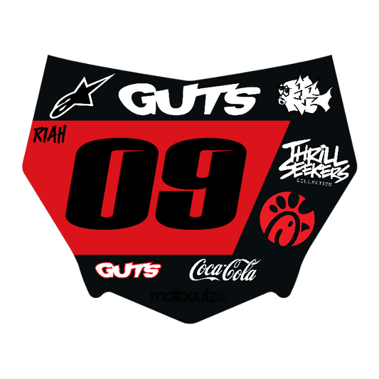 CUSTOM MOTOCUTZ FRONT PLATE DECAL