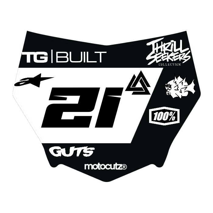 CUSTOM MOTOCUTZ FRONT PLATE DECAL