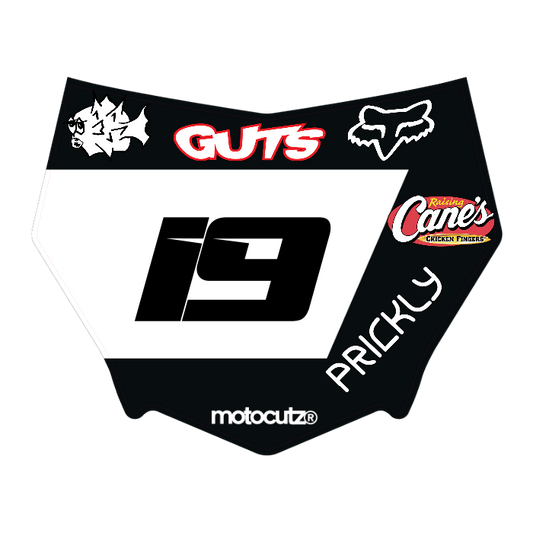 CUSTOM MOTOCUTZ FRONT PLATE DECAL