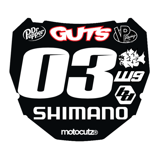 CUSTOM ODI NUMBER PLATE DECAL