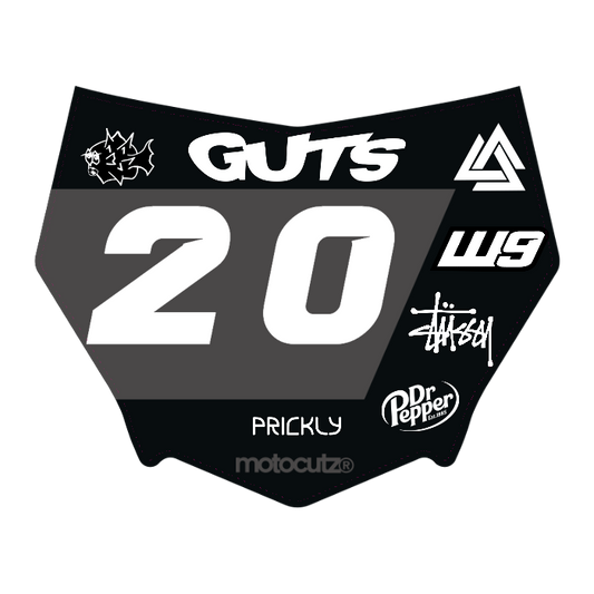 CUSTOM MOTOCUTZ FRONT PLATE DECAL