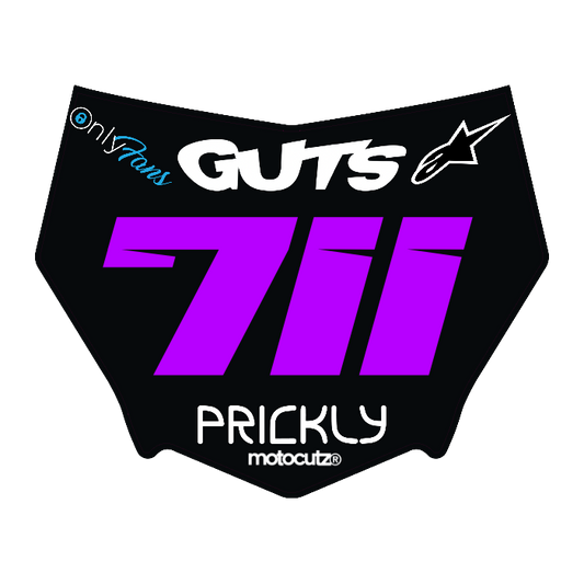 CUSTOM MOTOCUTZ FRONT PLATE DECAL