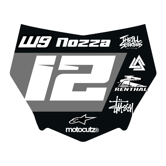 CUSTOM MOTOCUTZ FRONT PLATE DECAL