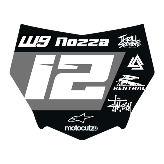 CUSTOM MOTOCUTZ FRONT PLATE DECAL