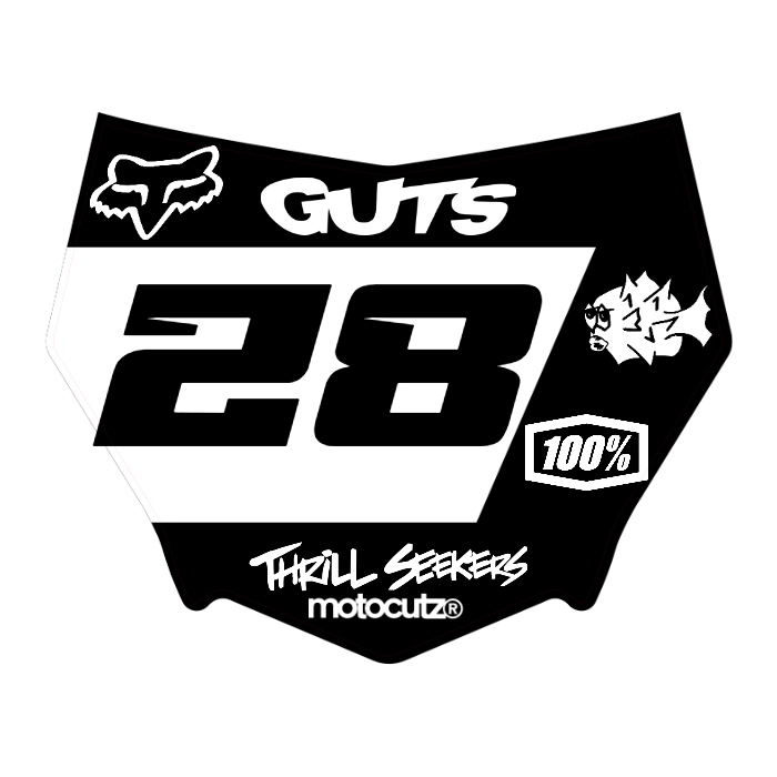CUSTOM MOTOCUTZ FRONT PLATE DECAL