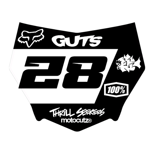 CUSTOM MOTOCUTZ FRONT PLATE DECAL