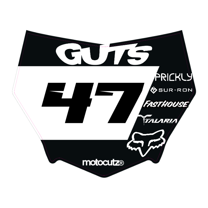 CUSTOM MOTOCUTZ FRONT PLATE DECAL