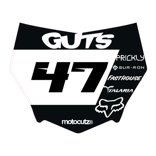 CUSTOM MOTOCUTZ FRONT PLATE DECAL