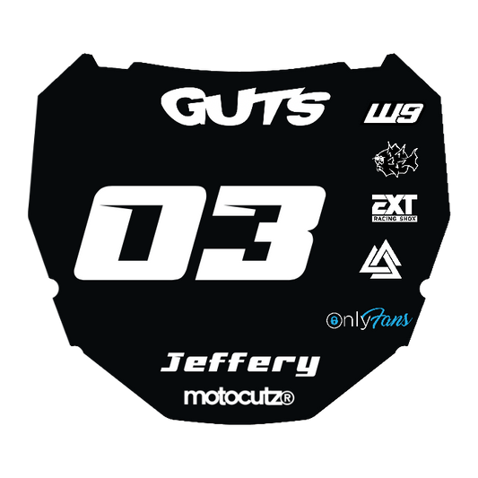 CUSTOM ODI NUMBER PLATE DECAL