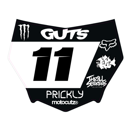 CUSTOM MOTOCUTZ FRONT PLATE DECAL