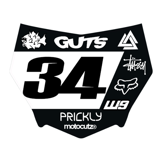 CUSTOM MOTOCUTZ FRONT PLATE DECAL