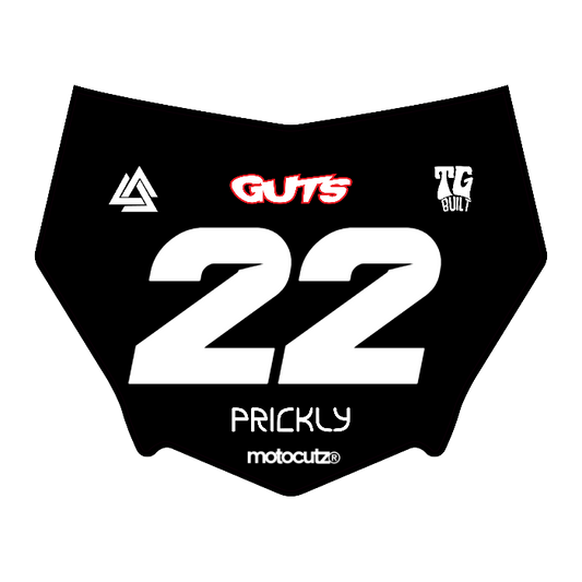 CUSTOM MOTOCUTZ FRONT PLATE DECAL