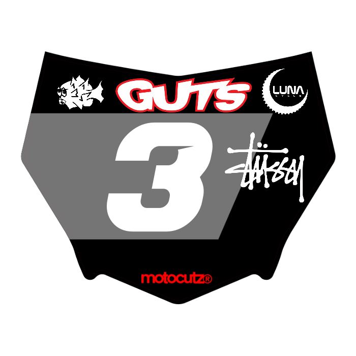 CUSTOM MOTOCUTZ FRONT PLATE DECAL