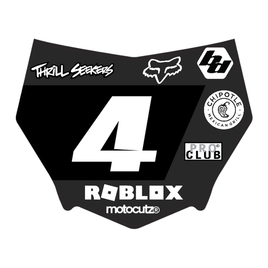 CUSTOM MOTOCUTZ FRONT PLATE DECAL
