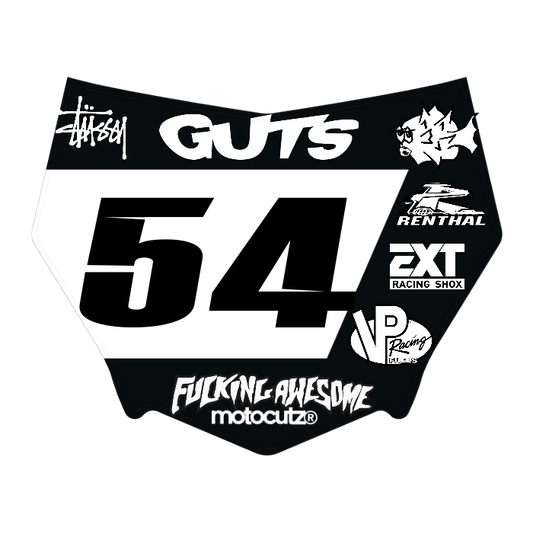 CUSTOM MOTOCUTZ FRONT PLATE DECAL