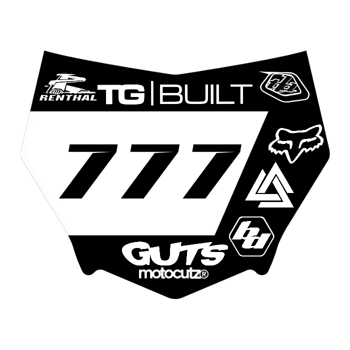 CUSTOM MOTOCUTZ FRONT PLATE DECAL