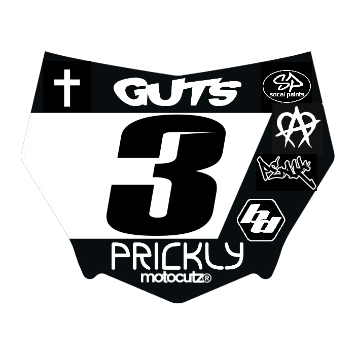 CUSTOM MOTOCUTZ FRONT PLATE DECAL