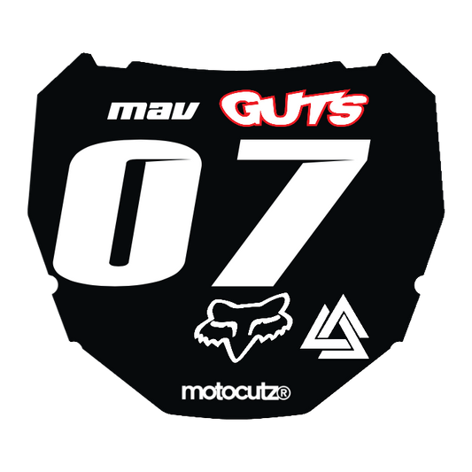CUSTOM ODI NUMBER PLATE DECAL