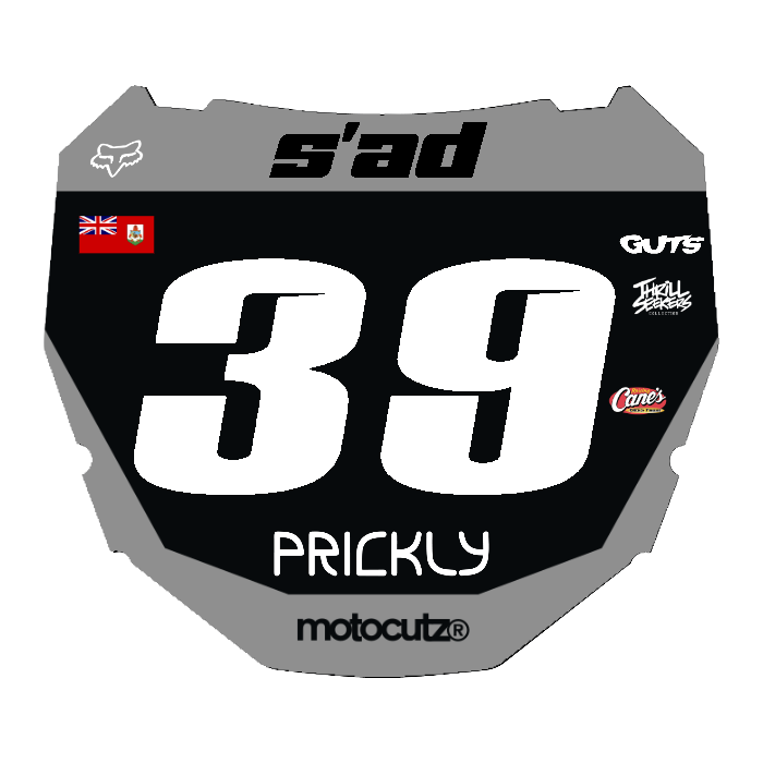 CUSTOM ODI NUMBER PLATE DECAL