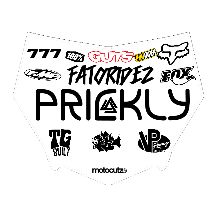 CUSTOM MOTOCUTZ FRONT PLATE DECAL
