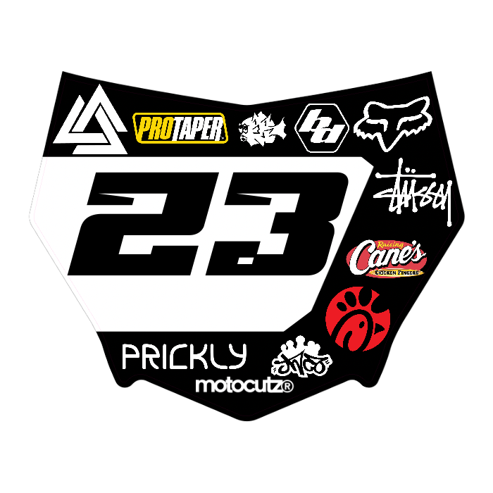 CUSTOM MOTOCUTZ FRONT PLATE DECAL
