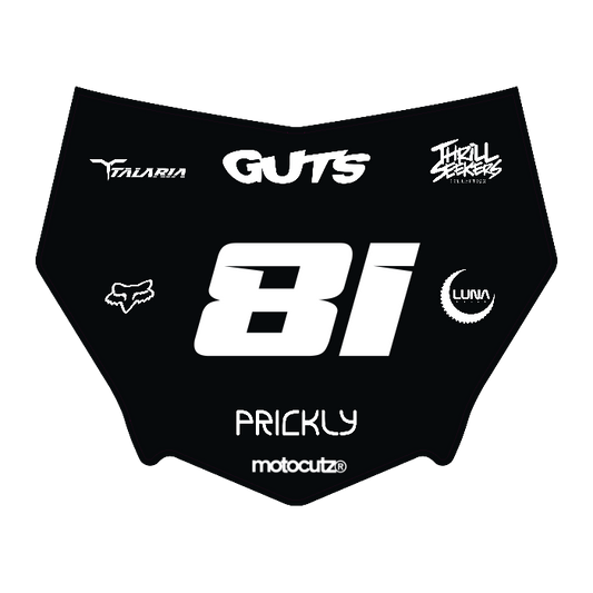CUSTOM MOTOCUTZ FRONT PLATE DECAL