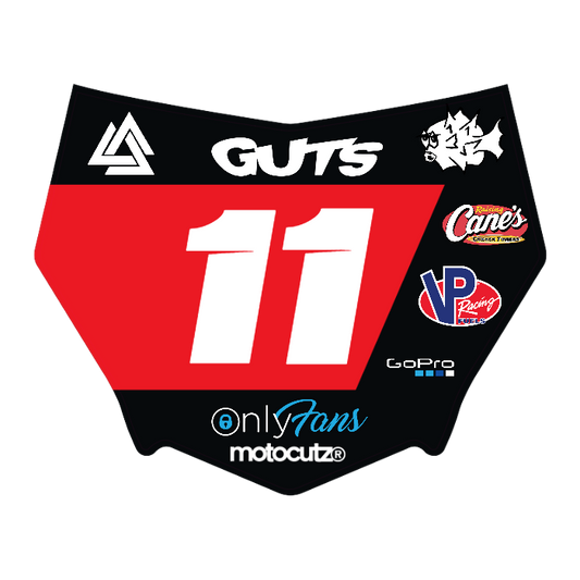 CUSTOM MOTOCUTZ FRONT PLATE DECAL
