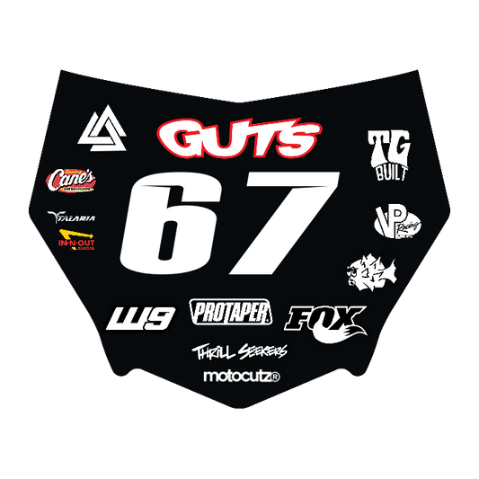 CUSTOM MOTOCUTZ FRONT PLATE DECAL