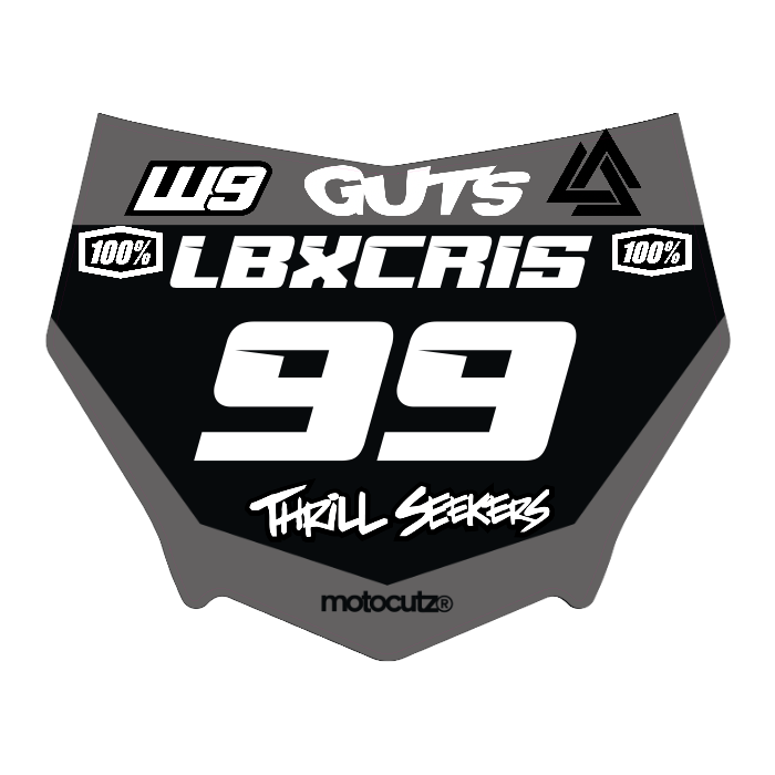 CUSTOM MOTOCUTZ FRONT PLATE DECAL