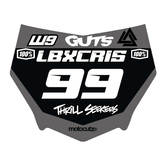 CUSTOM MOTOCUTZ FRONT PLATE DECAL