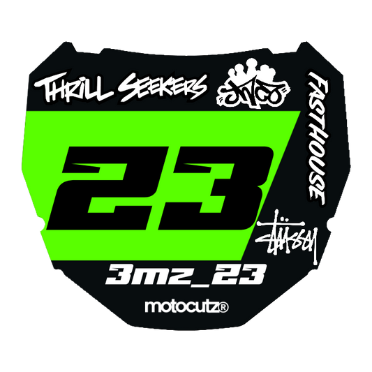 CUSTOM ODI NUMBER PLATE DECAL