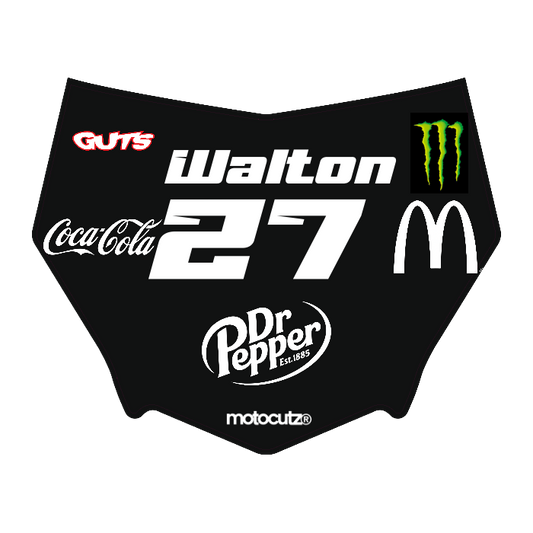 CUSTOM MOTOCUTZ FRONT PLATE DECAL