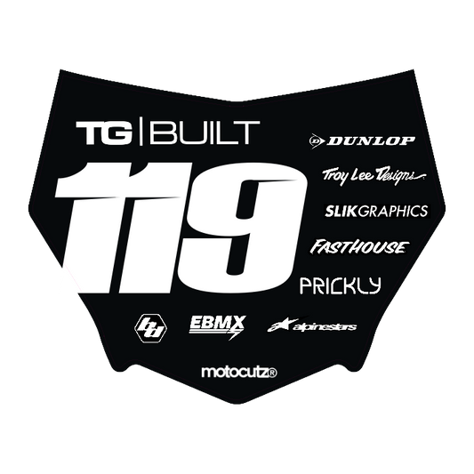 CUSTOM MOTOCUTZ FRONT PLATE DECAL