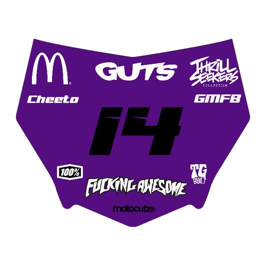 CUSTOM MOTOCUTZ FRONT PLATE DECAL