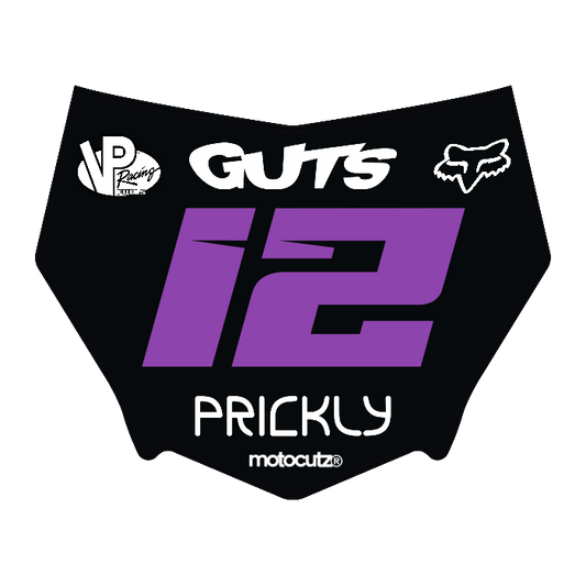 CUSTOM MOTOCUTZ FRONT PLATE DECAL