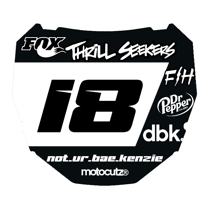 CUSTOM ODI NUMBER PLATE DECAL