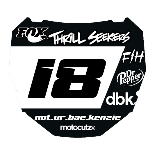 CUSTOM ODI NUMBER PLATE DECAL
