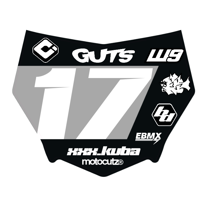 CUSTOM MOTOCUTZ FRONT PLATE DECAL