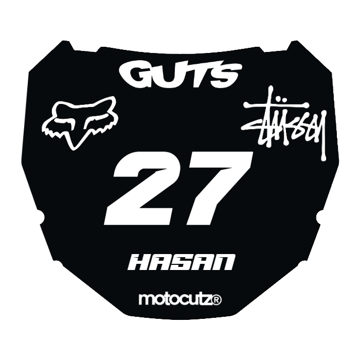 CUSTOM ODI NUMBER PLATE DECAL