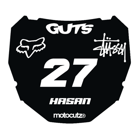 CUSTOM ODI NUMBER PLATE DECAL