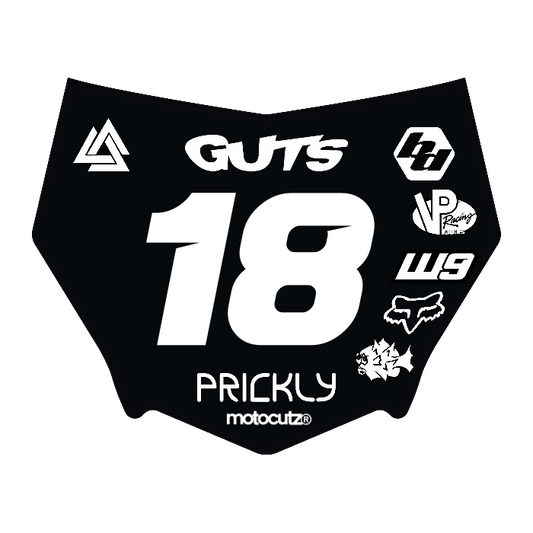 CUSTOM MOTOCUTZ FRONT PLATE DECAL