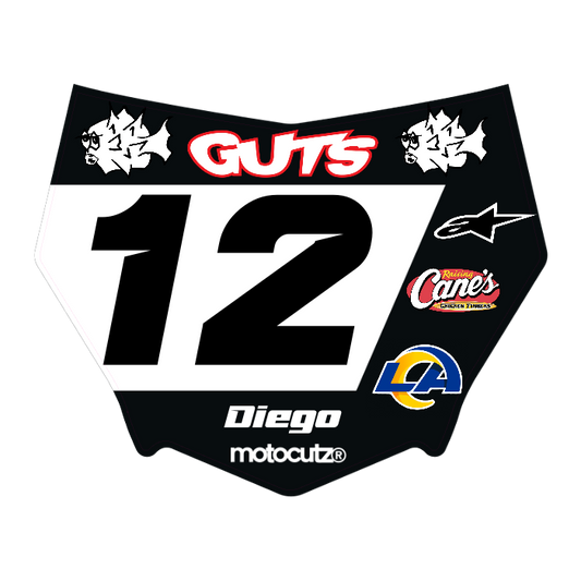 CUSTOM MOTOCUTZ FRONT PLATE DECAL