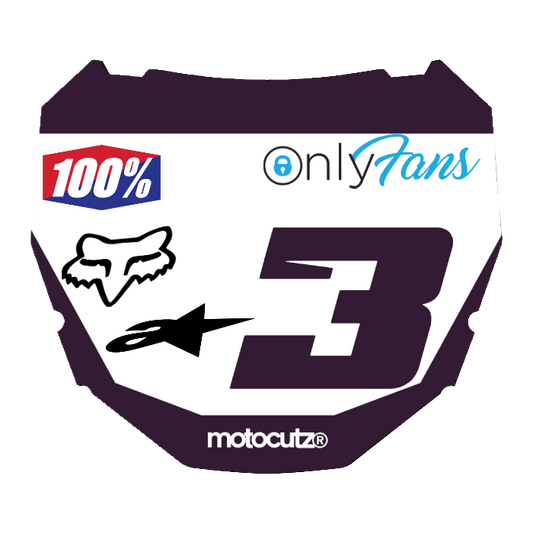 CUSTOM ODI NUMBER PLATE DECAL