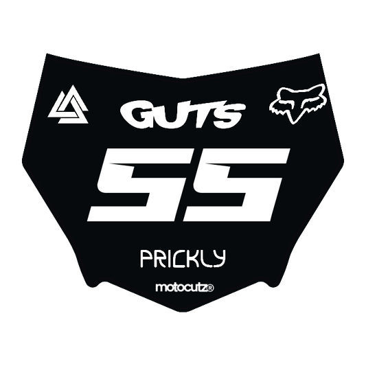CUSTOM MOTOCUTZ FRONT PLATE DECAL