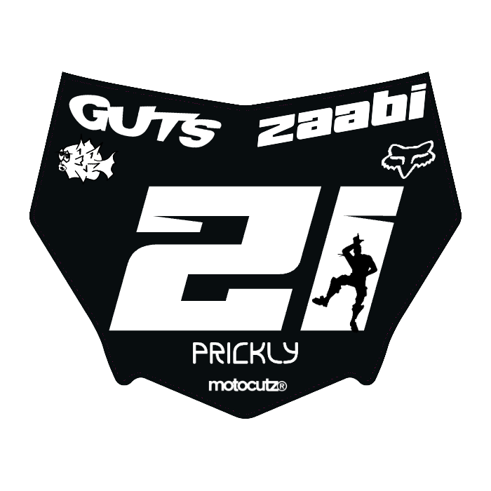 CUSTOM MOTOCUTZ FRONT PLATE DECAL