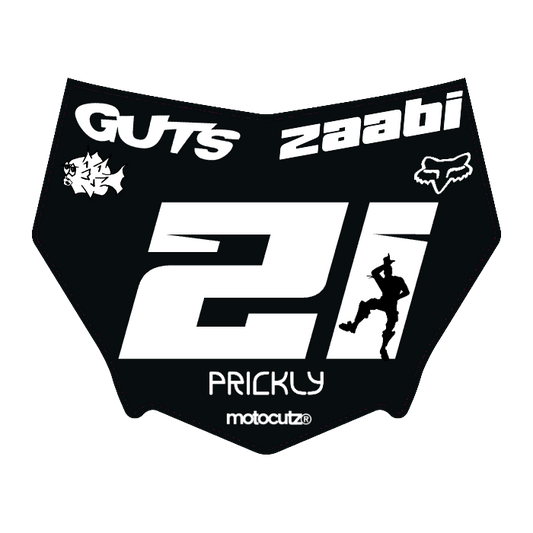 CUSTOM MOTOCUTZ FRONT PLATE DECAL