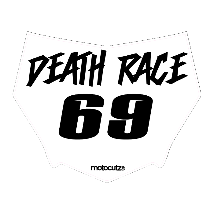CUSTOM MOTOCUTZ FRONT PLATE DECAL