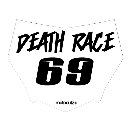 CUSTOM MOTOCUTZ FRONT PLATE DECAL